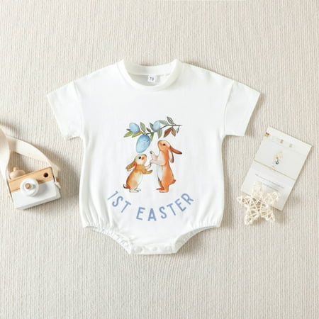 Leutsin Newborn Infant Baby Girl Clothes Cotton Linen Rompers Toddler Kids Baby Girls Easter Fashion Cute Sweet Rabbit Print Short Sleeve Romper
Leutsin Newborn Infant Baby Girl Clothes Cotton Linen Rompers Toddler Kids Baby Girls Easter Fashion Cute Sweet Rabbit Print Short Sleeve Romper