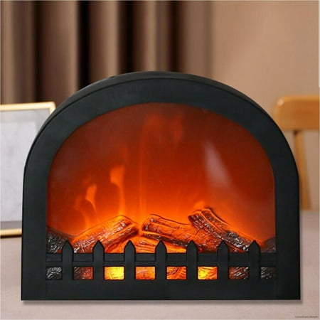Ue Silated Fireplace Lanterns Night Lamp Fliering Log Flame Effect