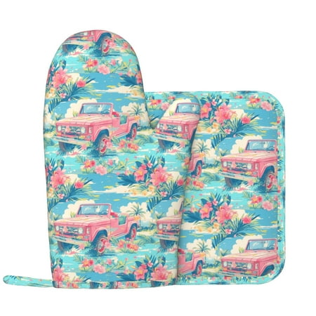 Oven Mitts and Pot Holders Sets pink SUV car flower Non-Slip Silicone Oven Gloves Potholders Cotton Lining Heat Resistant Gloves Hot Pads for Kitchen Cooking Baking
Oven Mitts and Pot Holders Sets pink SUV car flower Non-Slip Silicone Oven Gloves Potholders Cotton Lining Heat Resistant Gloves Hot Pads for Kitchen Cooking Baking