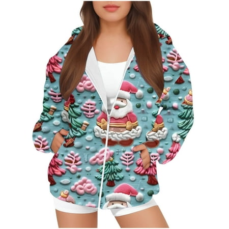 WoY2K Christmas Sweatshirts For Children Children Shirt Long Sleeved Pattern T-shirt Christmas Print Round Neck Short Top Suitable For Both Boys And Girls Zipper Hooded Sweatshirt
WoY2K Christmas Sweatshirts For Children Children Shirt Long Sleeved Pattern T-shirt Christmas Print Round Neck Short Top Suitable For Both Boys And Girls Zipper Hooded Sweatshirt