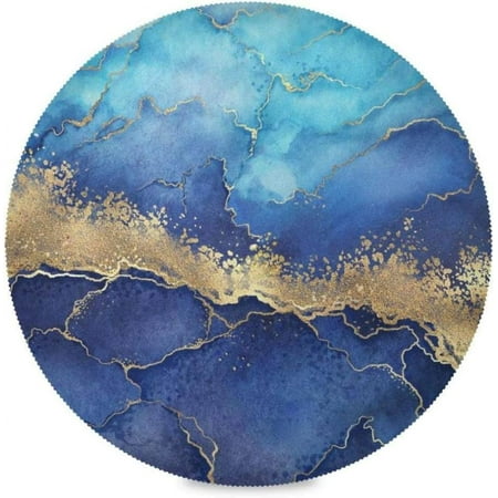 Hyjoy Blue Marble Round Placemats Set of 1 Non-Slip Heat Resistant Washable Table Mats for Kitchen Dining Room Party Decor 
Hyjoy Blue Marble Round Placemats Set of 1 Non-Slip Heat Resistant Washable Table Mats for Kitchen Dining Room Party Decor