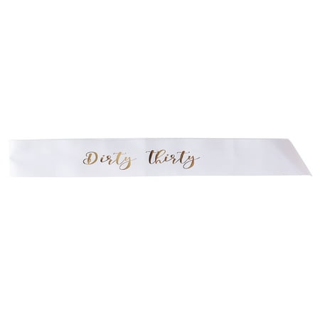1 Pc 30th Birthday Party Etiquette Belt Hot Stamping Shoulder Strap Single Layer Party Accessories (White)
1 Pc 30th Birthday Party Etiquette Belt Hot Stamping Shoulder Strap Single Layer Party Accessories (White)