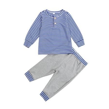 Nokpsedcb Kids Baby Boys Girls Clothes Set Button Striped Long Sleeve Top Patch Pants Autumn Homewear Blue 2-3 Years
Nokpsedcb Kids Baby Boys Girls Clothes Set Button Striped Long Sleeve Top Patch Pants Autumn Homewear Blue 2-3 Years