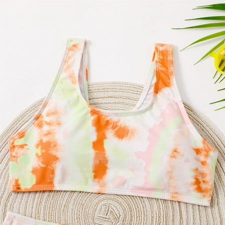 Gubotare Girl s Swimsuit Sport Dyeing High Waist Bikini Set Bathing Suit Summer Beach Rash Guard Swimwear For Swim Suits for Girl Orange 11-12Y
Gubotare Girl s Swimsuit Sport Dyeing High Waist Bikini Set Bathing Suit Summer Beach Rash Guard Swimwear For Swim Suits for Girl Orange 11-12Y
