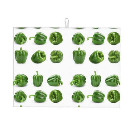 Dish Drying Mats for Kitchen Counter - green Bell Peppers 18x24in Dish Drying Pad Coffee Mat with Hanging Loop Super Absorbent Kitchen Counter Mat Coffee Bar Accessories
Dish Drying Mats for Kitchen Counter - green Bell Peppers 18x24in Dish Drying Pad Coffee Mat with Hanging Loop Super Absorbent Kitchen Counter Mat Coffee Bar Accessories