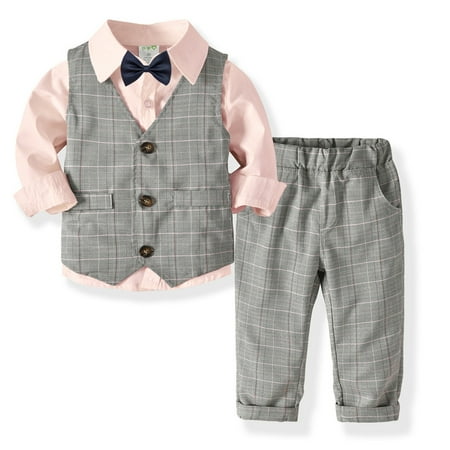 3PCS Toddler Kids Baby Boy Outfits Bowtie Gentleman Vest Long Sleeve T-Shirt Pants Party Clothes Set
3PCS Toddler Kids Baby Boy Outfits Bowtie Gentleman Vest Long Sleeve T-Shirt Pants Party Clothes Set