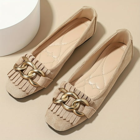 Comfy Women s Tassel Buckle Flats with Soft Sole and Square Toe - Perfect All-Match Ballet Flats Spring Summer And Autumn
Comfy Women s Tassel Buckle Flats with Soft Sole and Square Toe - Perfect All-Match Ballet Flats Spring Summer And Autumn
