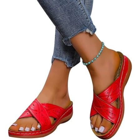 Pikadingnis Criss Cross Sandals for Women Platform Wedge Sandals with Arch Support Hollow Out Decoration Comfortable Casual Bohemian Beach Soft-Soled Slippers for Outdoor Summer Flat Shoes
Pikadingnis Criss Cross Sandals for Women Platform Wedge Sandals with Arch Support Hollow Out Decoration Comfortable Casual Bohemian Beach Soft-Soled Slippers for Outdoor Summer Flat Shoes