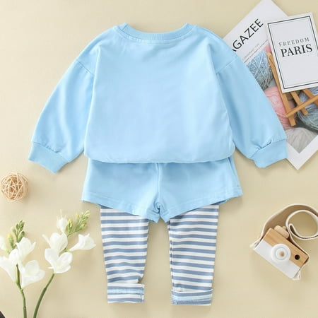 eczipvz Baby Girl Clothes Tracksuit Boys Sweatshirt Tops Sports Set Pants Outfits Wear Toddler Kids 2PCS Clothes + Striped (Light blue 2-3 Years)
eczipvz Baby Girl Clothes Tracksuit Boys Sweatshirt Tops Sports Set Pants Outfits Wear Toddler Kids 2PCS Clothes + Striped (Light blue 2-3 Years)
