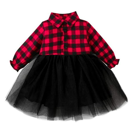 URMAGIC Toddler Baby Girls Long Sleeve Red Plaid Black Mesh Skirt Dress 0-6 Months
URMAGIC Toddler Baby Girls Long Sleeve Red Plaid Black Mesh Skirt Dress 0-6 Months