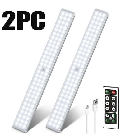 Ledander 2pc Ultra thin 86led wardrobe lamp wireless remote control cabinet lamp bedroom living body induction lamp