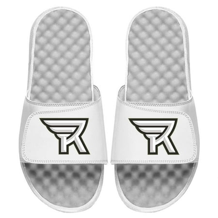 Men s ISlide White Rochester Knighthawks Primary Logo Slide Sandals