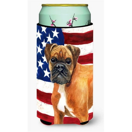 German Boxer Patriotic Tall Boy Beverage Insulator Hugger