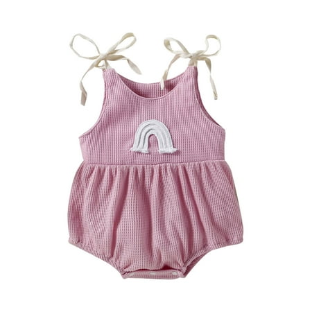 FOCUSNORM Newborn Infant Baby Girls Cute Romper Rainbow Print Sleeveless Lace Up Sling Jumpsuit Summer Clothes
FOCUSNORM Newborn Infant Baby Girls Cute Romper Rainbow Print Sleeveless Lace Up Sling Jumpsuit Summer Clothes