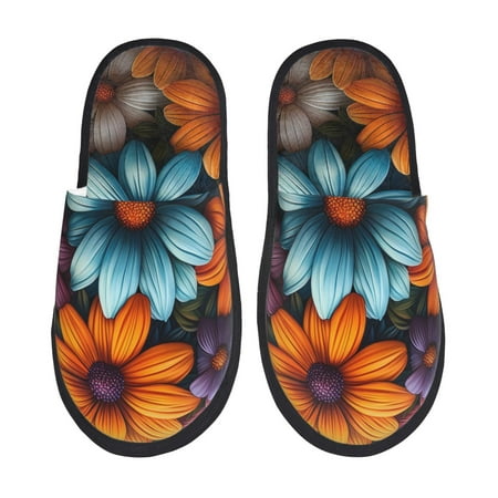 Honeii Colorful Blooming Flowers Print Furry Slippers Bedroom Slippers for Women and Men Fuzzy Plush Comfy Faux Fur Lined Slide Shoes -Large
Honeii Colorful Blooming Flowers Print Furry Slippers Bedroom Slippers for Women and Men Fuzzy Plush Comfy Faux Fur Lined Slide Shoes -Large