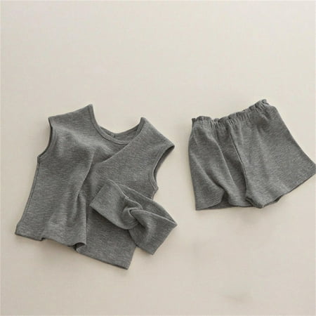 nsendm Newborn Infant Baby Girls Boys Summer Autumn Solid Cotton Sleeveless Short Pants Tshirt Shorts Headbands Set Boy Baby Childrenscostume Dark Gray 18-24 Months
nsendm Newborn Infant Baby Girls Boys Summer Autumn Solid Cotton Sleeveless Short Pants Tshirt Shorts Headbands Set Boy Baby Childrenscostume Dark Gray 18-24 Months