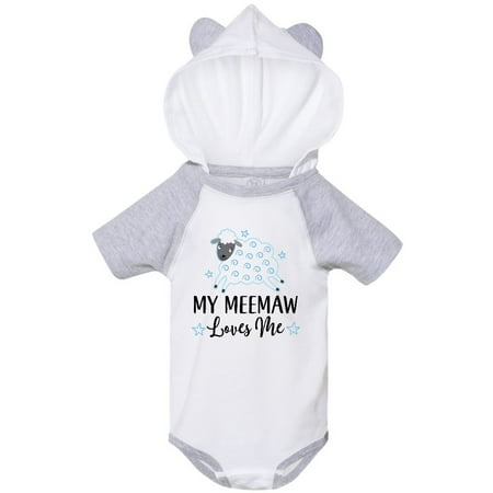 Inktastic My Meemaw Loves Me Lamb Gift Baby Boy or Baby Girl Bodysuit
