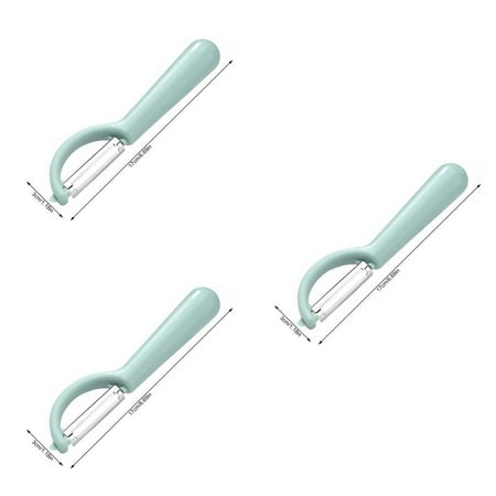 3pcs Stainless Steel Vegetable Peeler Potato Carrot Fruit Scraper Kitchen Gadget Peeling Tool Light Blue
