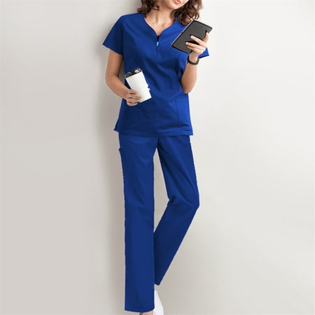 Scrubs Set for Women V Neck Short Sleeves Uniform with Pockets Non-Sticky Hair Workwear for Pet Hospital
Scrubs Set for Women V Neck Short Sleeves Uniform with Pockets Non-Sticky Hair Workwear for Pet Hospital