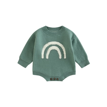 Jxzom Winter Warm Toddler Baby Girl Boy Knit Sweater Rompers Rainbow Pattern Loose Crewneck Long Sleeve Jumpsuit
Jxzom Winter Warm Toddler Baby Girl Boy Knit Sweater Rompers Rainbow Pattern Loose Crewneck Long Sleeve Jumpsuit