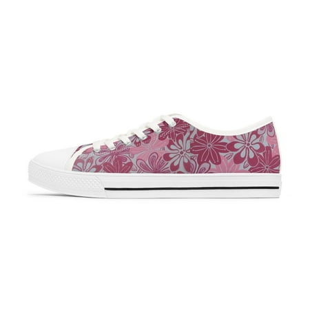 Fruitpunch art deco flowers skate Women s Low Top Sneakers