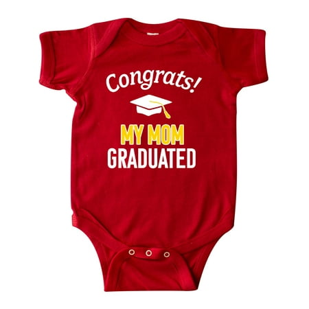 Inktastic Congrats! My Mom Graduated with Cap Gift Baby Boy or Baby Girl Bodysuit