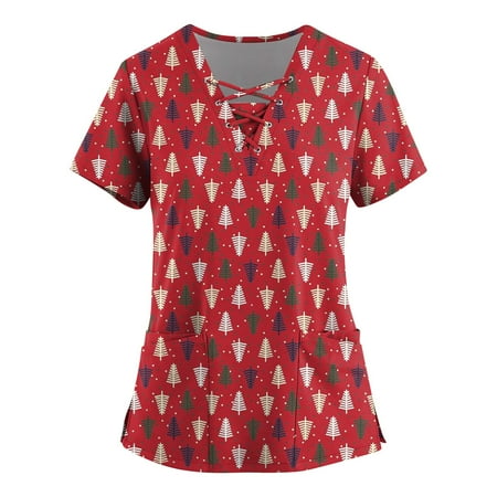 Ovticza Plus Size Christmas Scrub Tops for Women Snowman with Pockets Short Sleeve V Neck Nursing Xmas Uniform Veterinary Christmas Scrubs for Women Vermilion 5XL
Ovticza Plus Size Christmas Scrub Tops for Women Snowman with Pockets Short Sleeve V Neck Nursing Xmas Uniform Veterinary Christmas Scrubs for Women Vermilion 5XL