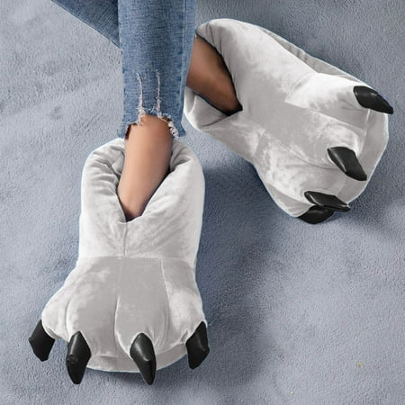 Gubotare Men Slippers Memory Foam Men s Fuzzy Faux Memory Foam Cozy Flat Spa Slide Slippers Comfy Open Toe Slip On House Shoes Sandals Gray 9