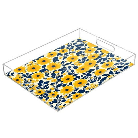 Acrylic Tray 15.7*11.8*1.9 Inch Transparent Tray Food Tray Tea Cup Tray Serving Trays Cosmetics Storage Kitchen Table Bathroom Sundry Storage Beautiful Yellow Flowers
Acrylic Tray 15.7*11.8*1.9 Inch Transparent Tray Food Tray Tea Cup Tray Serving Trays Cosmetics Storage Kitchen Table Bathroom Sundry Storage Beautiful Yellow Flowers