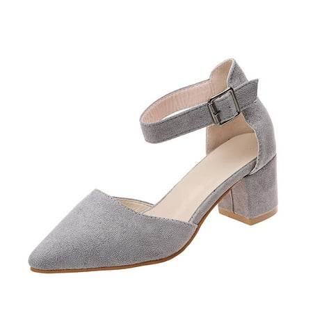Holiday Savings Deals! Kukoosong Block Heels for Women Summer Casual Pointed-toe Sandals Middle Heel Chunky Heel Metal Buckle Womens Sandals Gray 35
Holiday Savings Deals! Kukoosong Block Heels for Women Summer Casual Pointed-toe Sandals Middle Heel Chunky Heel Metal Buckle Womens Sandals Gray 35