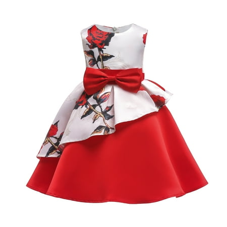 OLLUISNEO 2-3 Years Toddler Baby Girls Dress Tube Top Design Sleeveless Party Floral Prints Dress Red
OLLUISNEO 2-3 Years Toddler Baby Girls Dress Tube Top Design Sleeveless Party Floral Prints Dress Red
