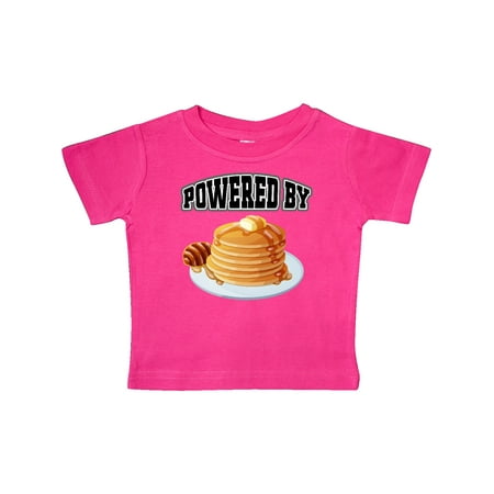Inktastic Powered by Pancakes Gift Baby Boy or Baby Girl T-Shirt