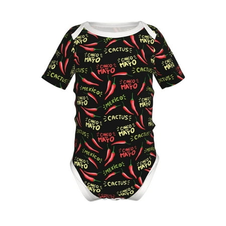 Lukts Red Chili Print Baby Short Sleeve Romper Onesie for Newborn Baby Boys and Girls-18 Months
Lukts Red Chili Print Baby Short Sleeve Romper Onesie for Newborn Baby Boys and Girls-18 Months