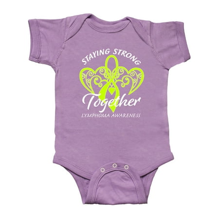 Inktastic Lymphoma Awareness Staying Strong Together Gift Baby Boy or Baby Girl Bodysuit
