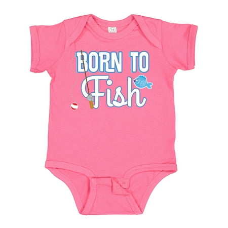 Inktastic Born to Fish Go Fishing Gift Baby Boy or Baby Girl Bodysuit