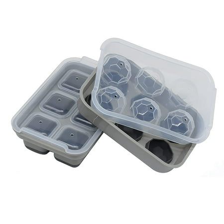 Ice-Cube Trays with Silicone Combo Big Square Cocktails Ice-Cube Tray & Sphere Whiskey Ice Ball Grey 2Pcs
Ice-Cube Trays with Silicone Combo Big Square Cocktails Ice-Cube Tray & Sphere Whiskey Ice Ball Grey 2Pcs