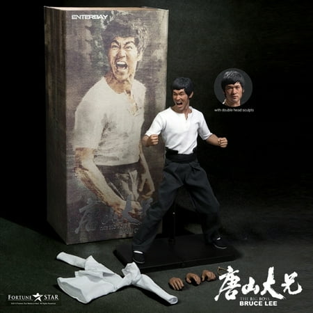 Enterbay x 1\/6 The Big Boss Bruce Lee 2 Heads Action Figure RM-1056 New