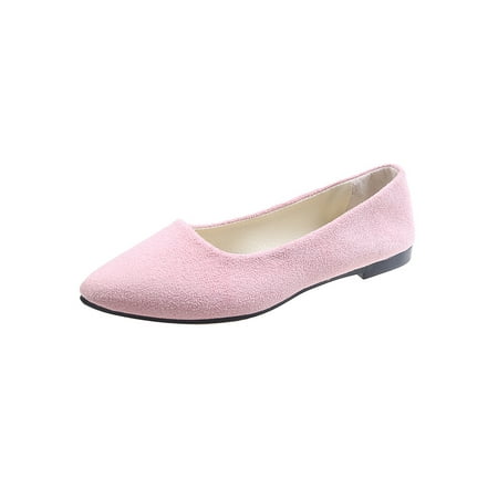 Wazshop Women Loafers Comfort Flat Shoes Non-slip Flats Faux Suede Slip On Casual Ladies Pointed Toe Anti-Slip Light Pink 8
Wazshop Women Loafers Comfort Flat Shoes Non-slip Flats Faux Suede Slip On Casual Ladies Pointed Toe Anti-Slip Light Pink 8