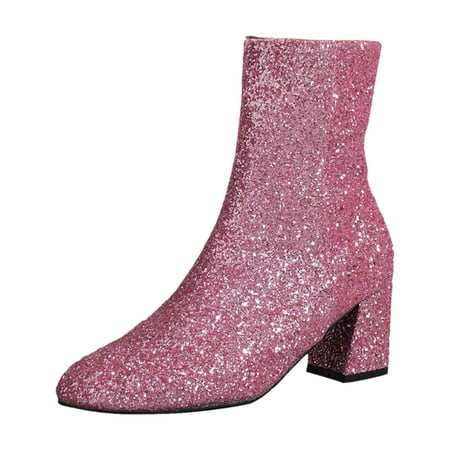 Ladies Large Size Round Toe Sequins Fine Glitter Casual Chunky Heel Low Ankle Boots Short Bootssparkly Boots Shoes For Women
Ladies Large Size Round Toe Sequins Fine Glitter Casual Chunky Heel Low Ankle Boots Short Bootssparkly Boots Shoes For Women