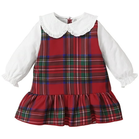 KIMI BEAR Newborn Baby Girls Dress 6 Months Newborn Girls Autumn Dress 9 Months Newborn Girls Sweet Doll Collar Fake Two-piece Long Sleeve Plaid Dress Red
KIMI BEAR Newborn Baby Girls Dress 6 Months Newborn Girls Autumn Dress 9 Months Newborn Girls Sweet Doll Collar Fake Two-piece Long Sleeve Plaid Dress Red
