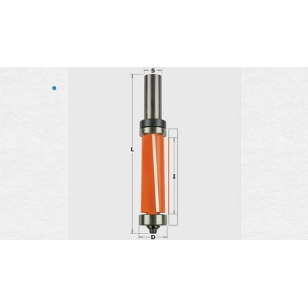 Cmt Flush Trim Bit With Double Bearing 2 In. Cutting Length 1/2 In. Shank