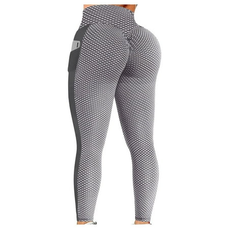 Uorcsa Sexy Yoga Leggings Tights for Women Gray