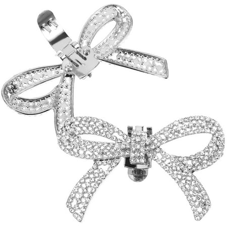 1 Pair Removable Shoe Buckles Decorative Shoe Clips Wedding Shoe Charms Bow Shoe Buckles