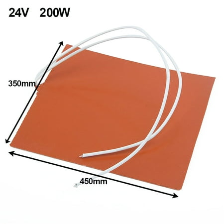 GDHOME 24V 200W Silicone Heater Pad for Printer Heated Bed Heating Mat 350*400mm