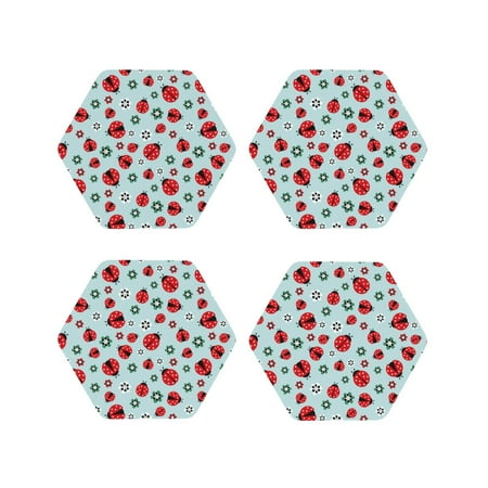 Tideii Ladybugs And Flowers 1 for Leather Coasters 4 Pieces Anti-fouling and Anti-scalding Decorative Coasters Suitable for Restaurants Kitchens Coffee Shops-Hexagon
Tideii Ladybugs And Flowers 1 for Leather Coasters 4 Pieces Anti-fouling and Anti-scalding Decorative Coasters Suitable for Restaurants Kitchens Coffee Shops-Hexagon