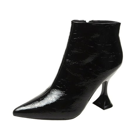 New Sweet Women Thin High Heels Pointed Toe Ankle Boots Autumn Side Zip Pu Leather Ladies Short Boots Shoes 2021 Spring Elegant
New Sweet Women Thin High Heels Pointed Toe Ankle Boots Autumn Side Zip Pu Leather Ladies Short Boots Shoes 2021 Spring Elegant