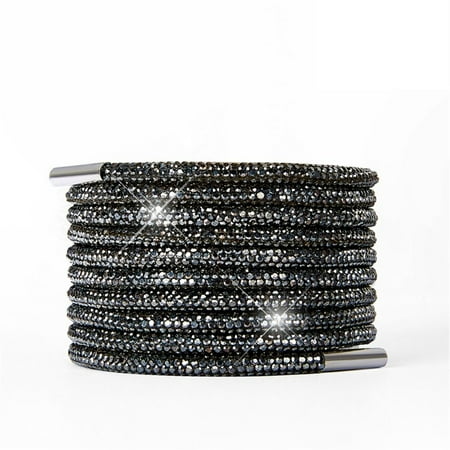 1PC Luxury Fashion Accessories Drawstring Sneakers Laces Rhinestone ShoeLaces Diamond Shoe Laces Bright Strings BLACK&SILVER 100CM
1PC Luxury Fashion Accessories Drawstring Sneakers Laces Rhinestone ShoeLaces Diamond Shoe Laces Bright Strings BLACK&SILVER 100CM