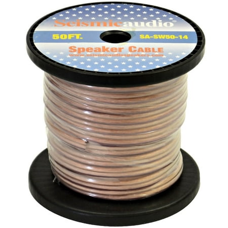 Seismic Audio - 50 Foot Spool of Speaker Wire - 14 Gauge - New - Home Audio Red - SA-SW50-14