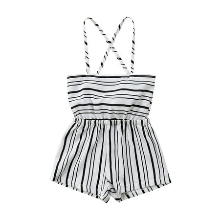 Woshilaocai Toddler Baby Girls Summer Jumpsuits Striped Backless Strap Romper Children Off Shoulder Bodysuit
Woshilaocai Toddler Baby Girls Summer Jumpsuits Striped Backless Strap Romper Children Off Shoulder Bodysuit