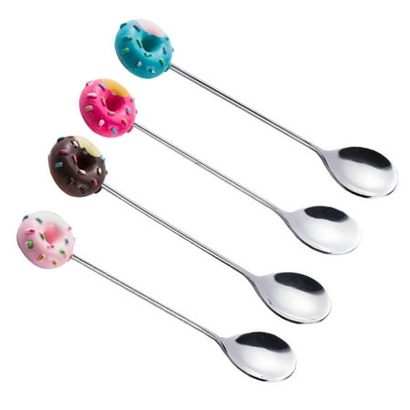 Etereauty 4pcs Stainless Steel Dessert Spoon Cartoon Doughnut Coffee Tea Ice Cream Spoon Flatware Tableware (Pink Brown Blue Red)
Etereauty 4pcs Stainless Steel Dessert Spoon Cartoon Doughnut Coffee Tea Ice Cream Spoon Flatware Tableware (Pink Brown Blue Red)